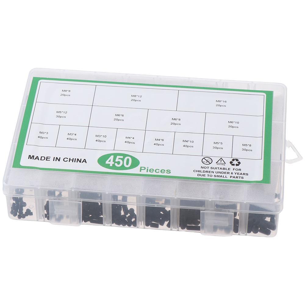 450Pcs Black Allen Head Socket Screw Socket Set Screws Door Handles eBay