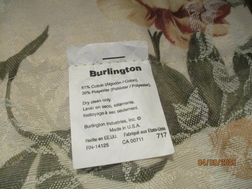 Juego de 2 cenefas con estampado floral de damasco Burlington Foto 4 de 4