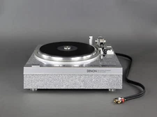 Restored Denon DP-47F Turntable Fully Automatic Silver Glitter High Gloss