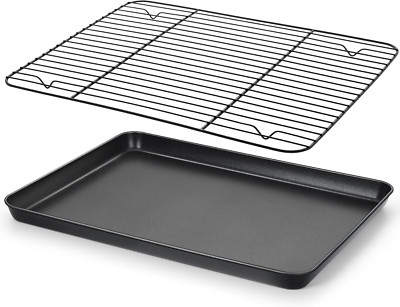 Nonstick Baking Sheet with Rack Set, 16 x 12 x inch Large 16 x