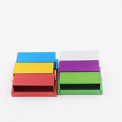Dental Bur Burs Holder Block Disinfection Box Aluminium Autoclave 30 Holes - Picture 4 of 39