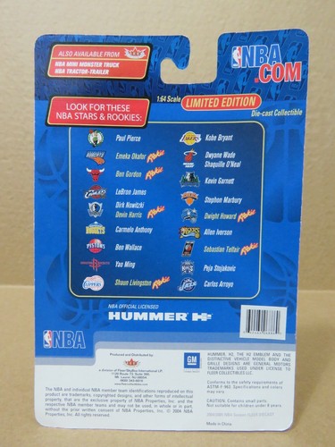 LEBRON JAMES 2004-05 Fleer Hummer H2 Die-Cast w/ Ultra 114 2nd Yr New MOC 9+/10 - Picture 2 of 6