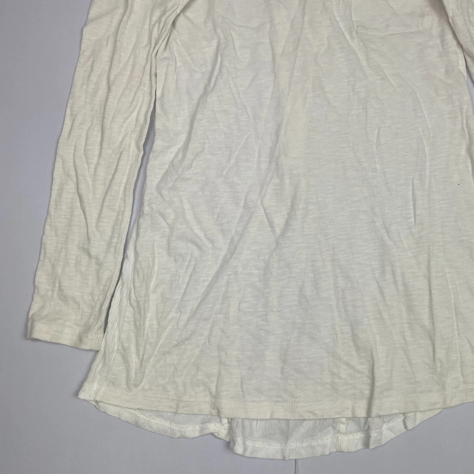 Blusa túnica de manga larga Fat Face Top 6 blanca para mujer lisa - Imagen 2 de 4