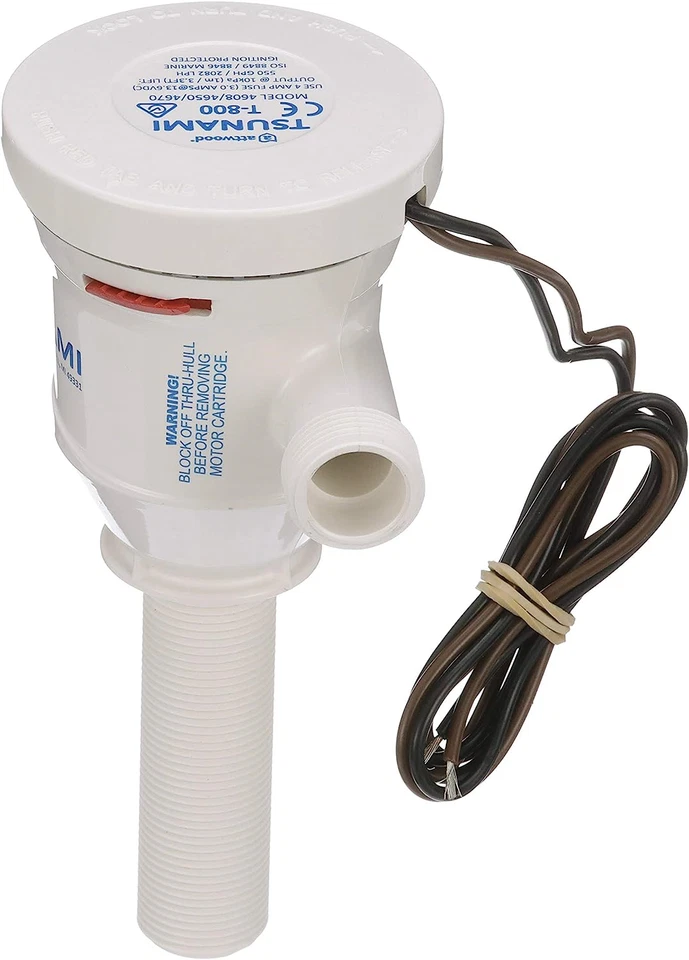 Tsunami T800 Aerator Pump 800 GPH 12V 3.5-Inch Inlet �-Inch Outlet 29-Inch Wire - Image 4 of 4