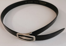 Ceinture Homme Vintage Pierre Cardin Années 60 - Cuir Noir - Taille 100 - Occasion Très Bon état