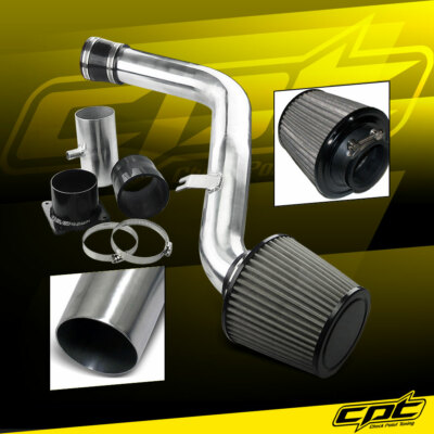 Polish Cold Air Intake + Black Filter Cover For 02-06 Altima 3.5L V6