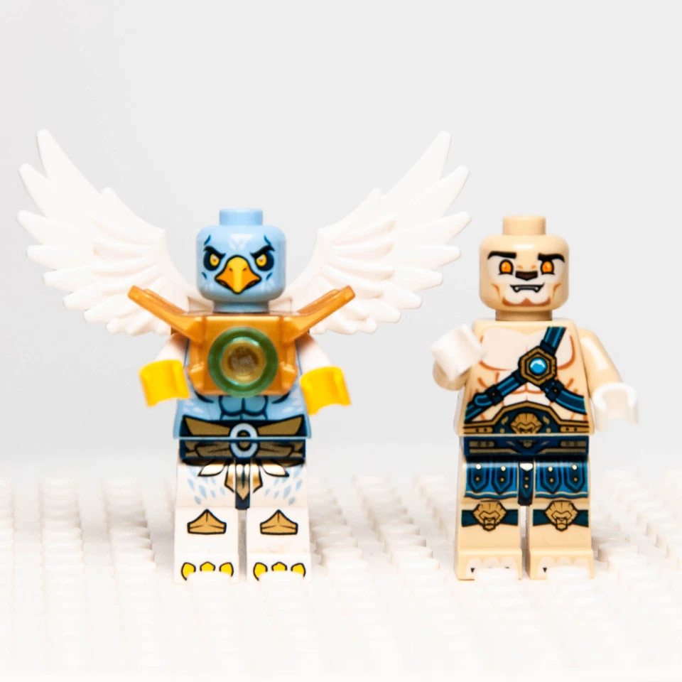 (Lote de 2) Minifiguras LEGO Chima Lennox (loc003), Armadura de Oro Ewar (loc014) Foto 2 de 4