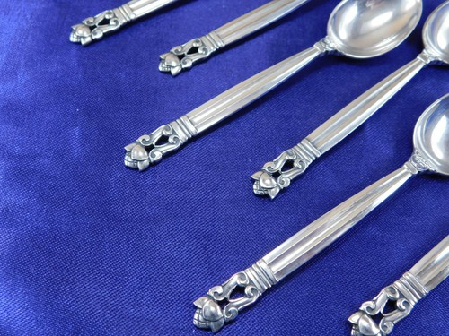 CUCHARA MOCA GEORG JENSEN BELLOTA PLATA ESTERLINA - MUY BUEN ESTADO - Imagen 2 de 7