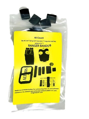 Large Ranger Bands Ranger Bands® 40 Heavy Duty EPDM Rubber Tactical Bands for Camping ...