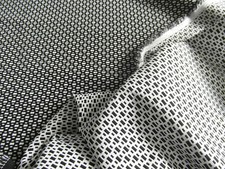 Jacquardstoff Jacquard Brokat Rechtecke schwarz-weiß, 68%BW 1,51 x 0,50Meter
