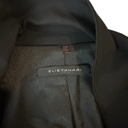 Elie Tahari US Women's Sz 14 Wool Blend Black Blazer 3-Button Notch Lapel Office - Picture 13 of 19