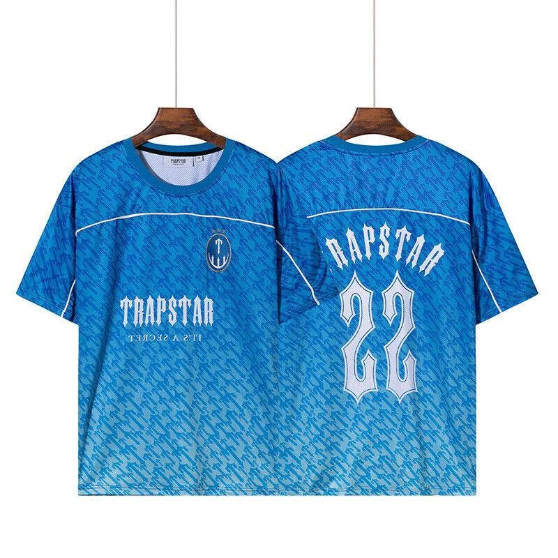 Summer new Trapstar gradient color printing short-sleeved loose