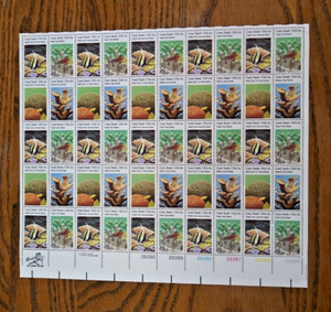 Coral Reefs, 15¢ stamp, Mintsheet of 50, Scott# 1827-1830, MNH