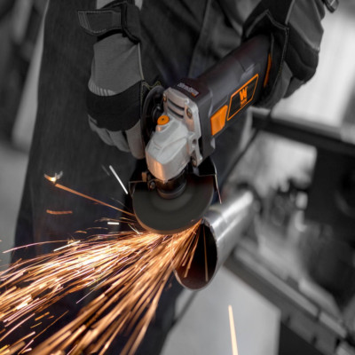 Lightweight Angle Grinder With Rubber Grip Adjustable Blade Guard 4-1/2 ...