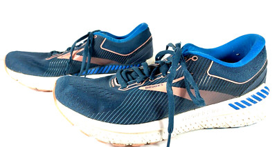 Brooks Transcend Women's Running Sneakers Size 9 M Blue Pink Cushioned Lace Up