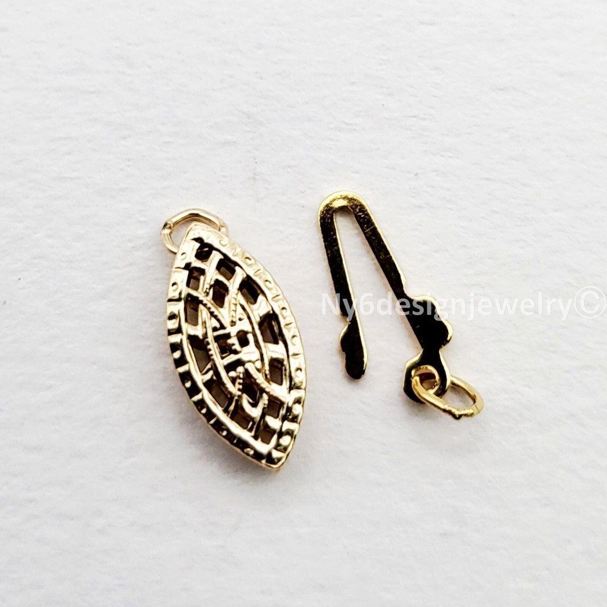 buy fish hook clasp Genuine 14K Gold FIlled Filigree Necklace Clasp 14x6mm Fish Hook Clasp Box  Clasp