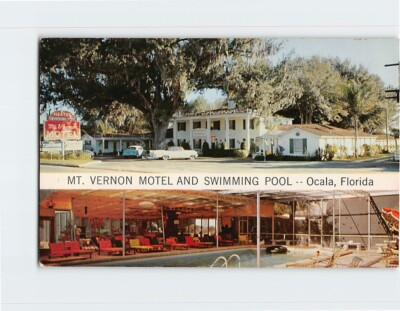 #ad #ad Postcard Mt Vernon Motel amp; Swimming Pool Ocala Florida $4.95