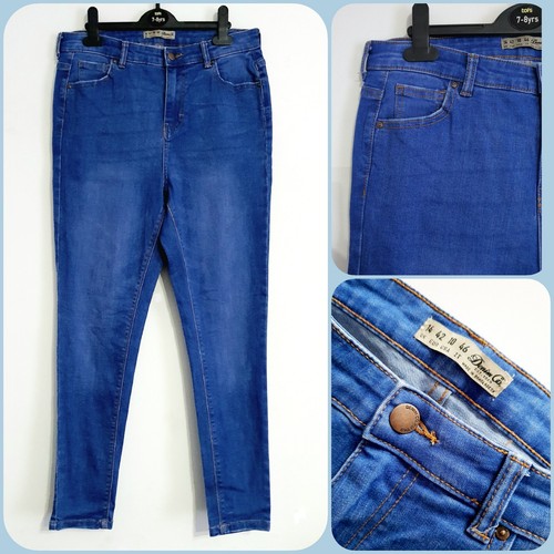 Denim&Co Size 14 Blue Denim Skinny Jeggings Trousers Stretchy Pockets