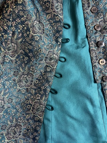 ANU WOMENS ORIENTAL SILK JACKET S/N EMERALD GREEN EMBROIDERED KIMONO 3 PIECE SET - Picture 7 of 21