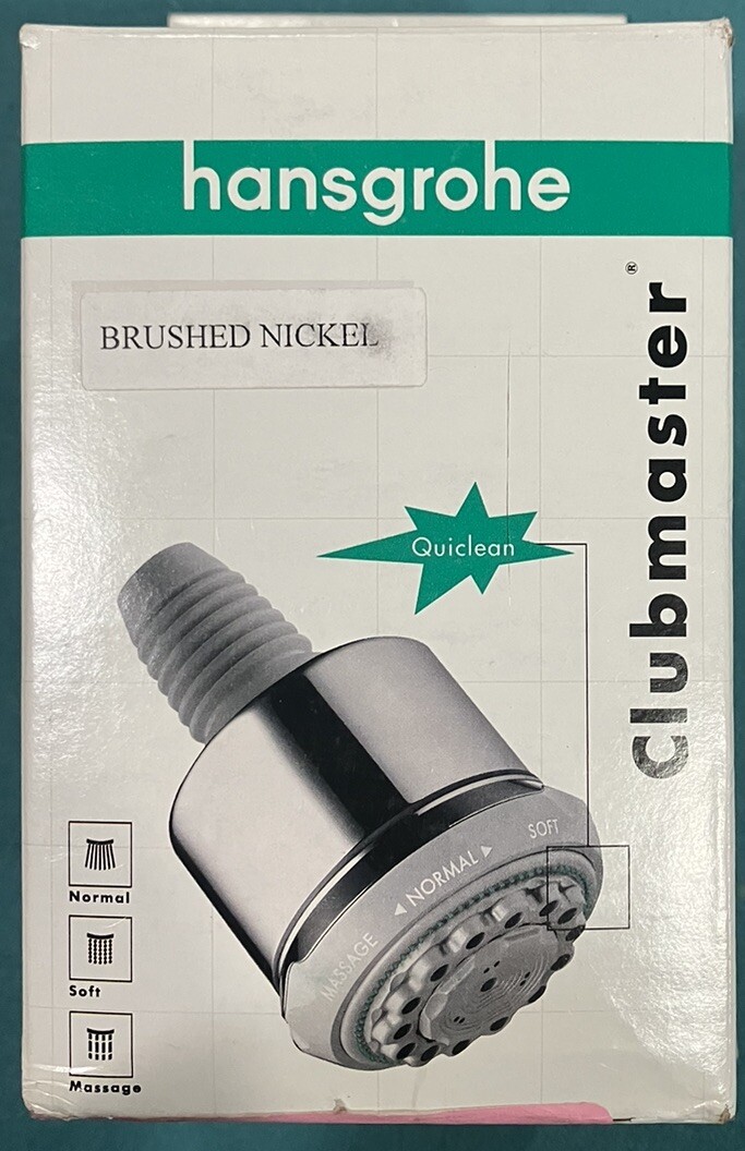 Hansgrohe 28496821 Clubmaster 3Jet 2.5GPM 4'' Showerhead Brushed