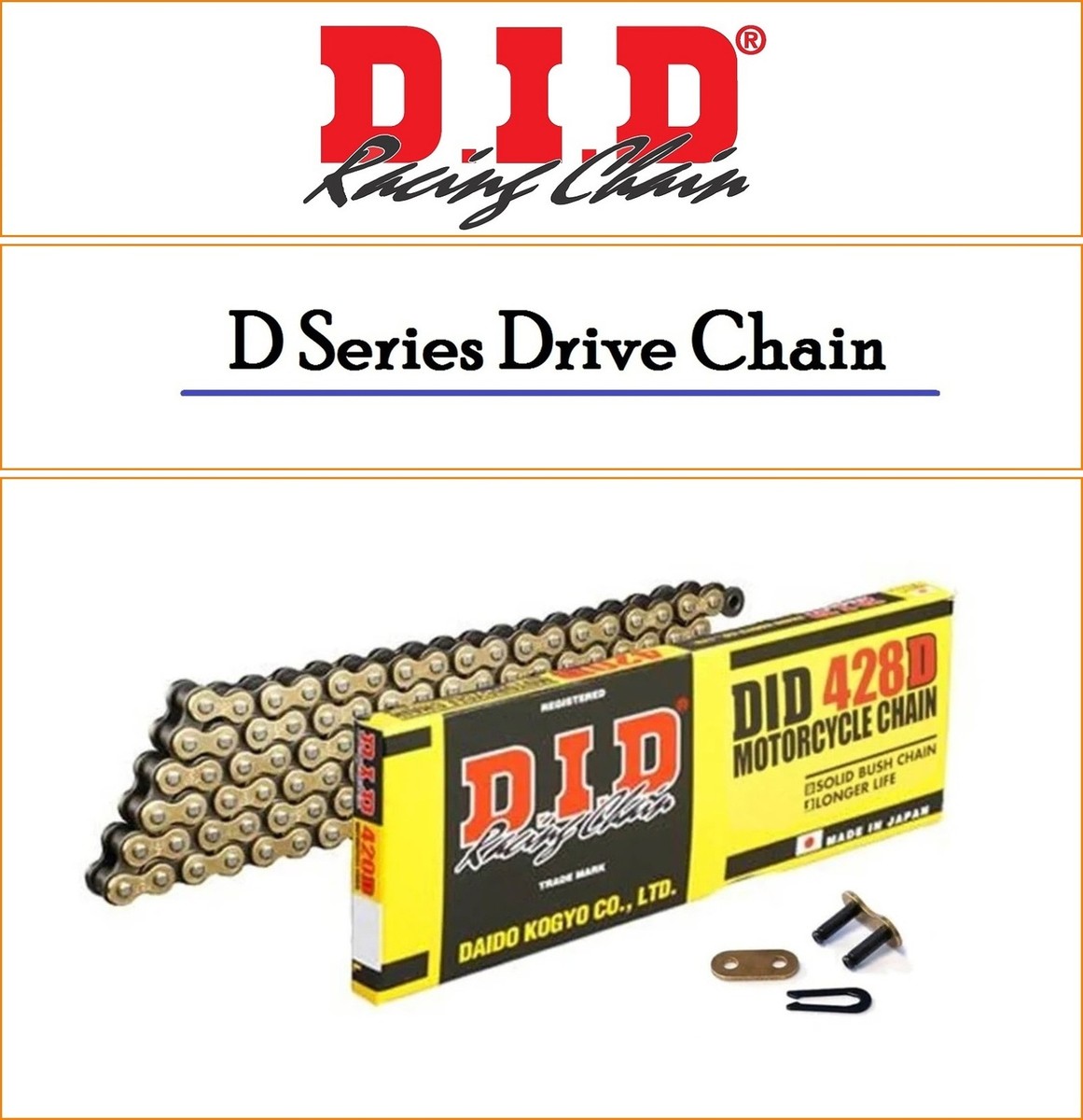 Kymco Pulsar 125 S 2014-2015 [DID Gold D Series Motorcycle Chain