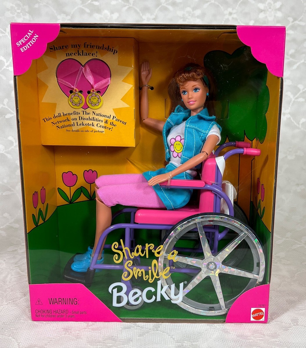 バービー　ベッキー　車椅子　1996年製　マテル　becky barbie Share a Smile Becky Barbie's Friend MIB ~ Wheelchair ~ 1996