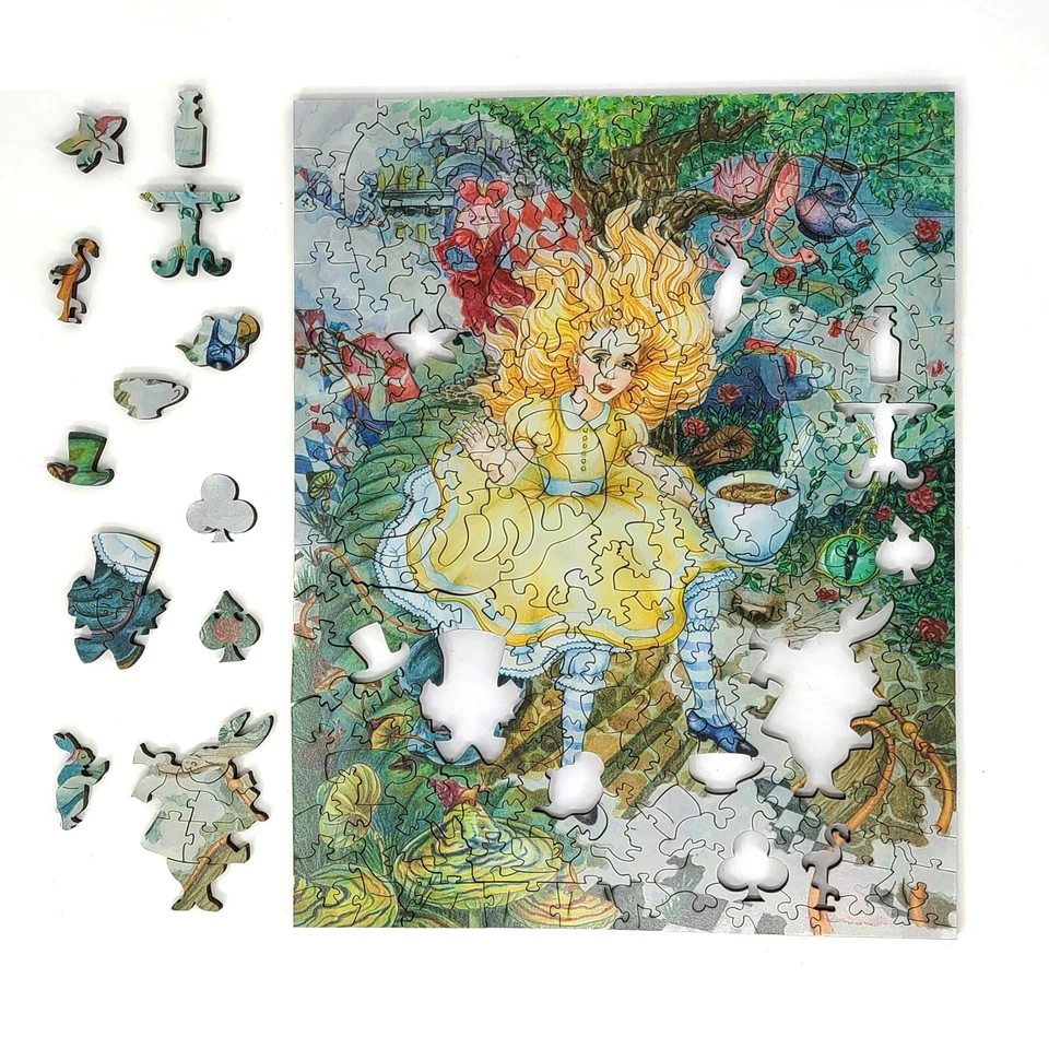 Wooden Jigsaw Puzzles for Adults by FoxSmartBox - 250 Pieces - Alice Fantasies - Image 2 of 4