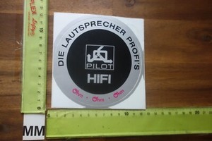 Alter Aufkleber Musik HiFi Audio TV Auto-Radio PILOT Lautsprecher Boxen