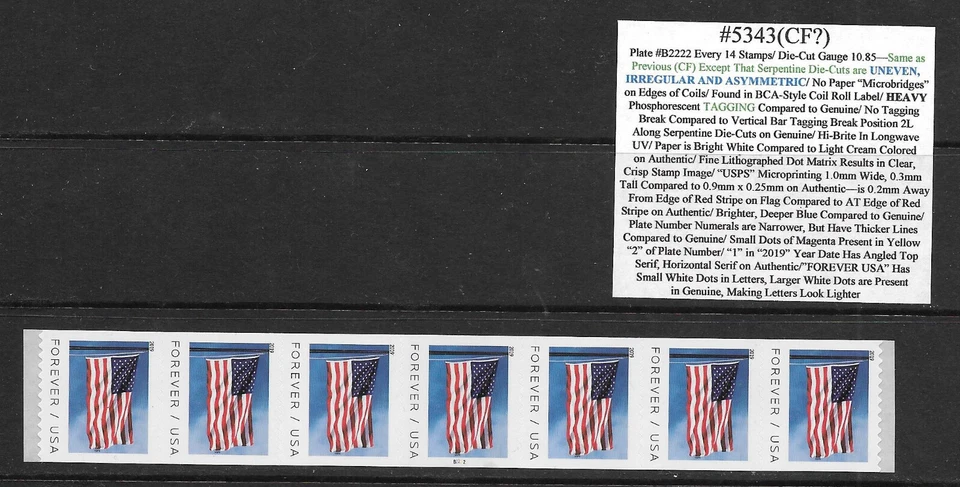 NEW in 2023-2019 FLAG #5343(CF?), 2 Different with Regular, ALL Plate B2222 - Image 4 of 4