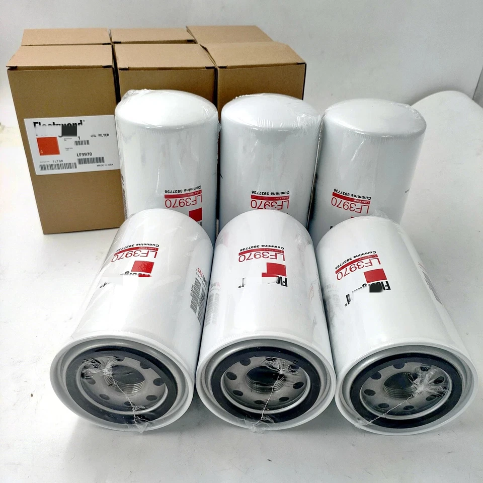 Paquete de 6 filtros de aceite LF3970 aptos para Fleetguard Cummins Ford Freightliner Kenworth Foto 2 de 4