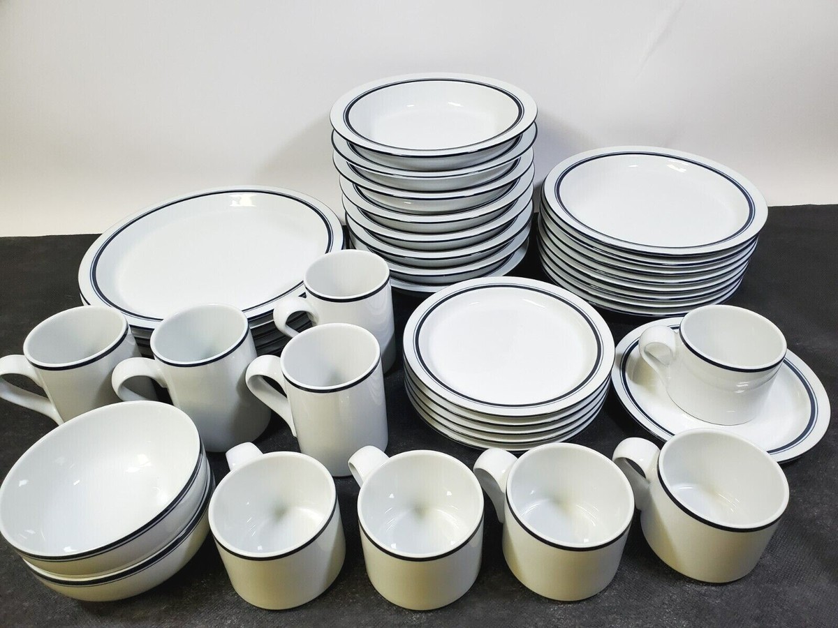 VTG Dansk Bistro Christianshavn Blue Dinnerware Plates Mugs SOLD