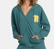 RVCA Women's THRIFT Zip Hoodie - TEA - Size Large/12 - NWT  LAST ONE LEFT