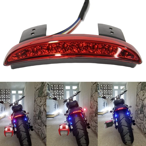 L&R Turn Signals LED Brake Rear Tail Lights For Harley Motorcycle Bobber Custom