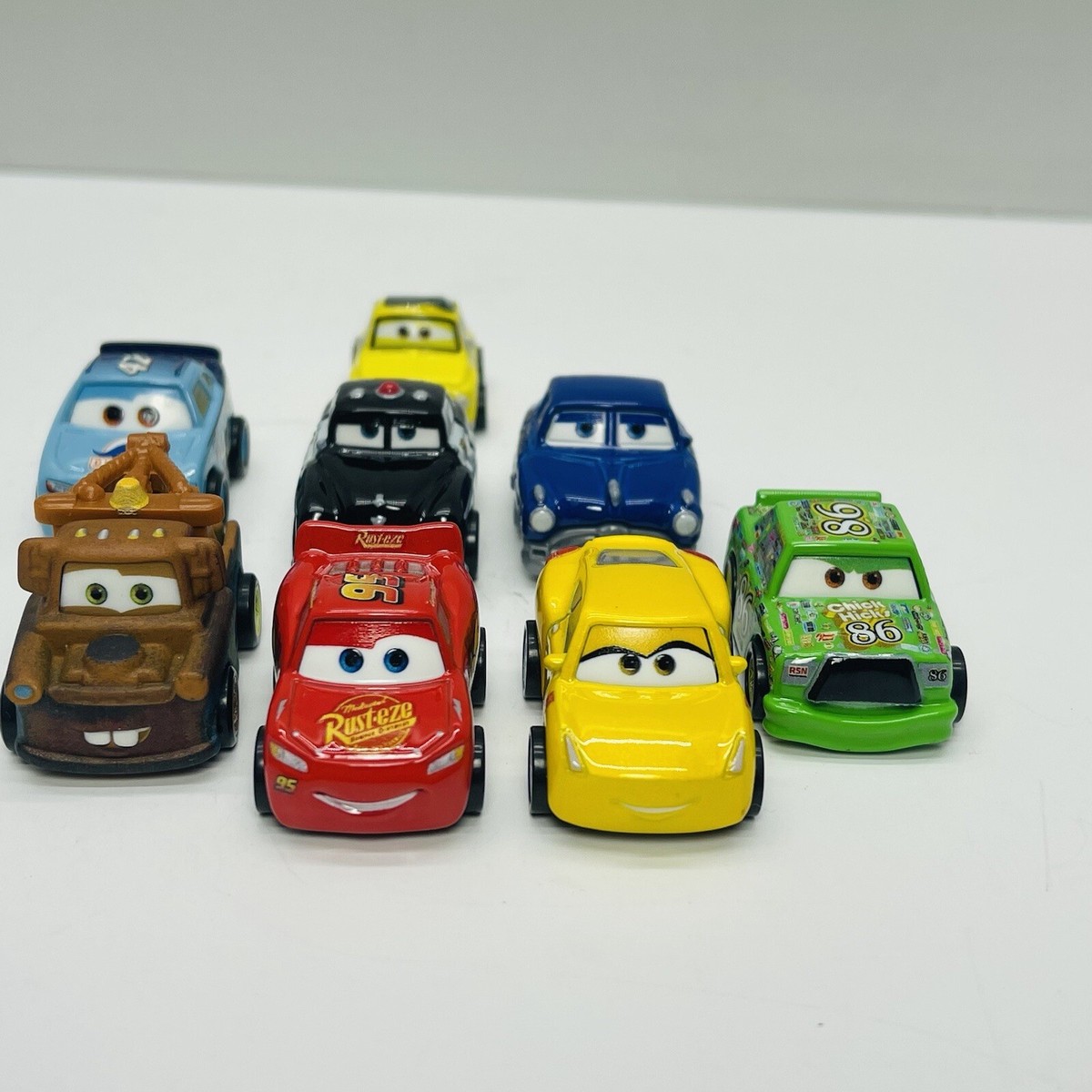 Disney Pixar CARS Mini Racers LOT OF 8 Micro Diecast Cars