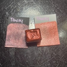 Handmade DIY Watercolor Paint Half Pan Crsytal Collection Tawny 1.8ML USA