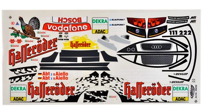 Feuille décorative 1:10 Abt Audi TT-R Hasseröder DTM 2003 autocollant label C... - Photo 1/3
