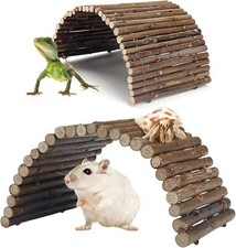 Animal Natural Toy Bridge Pet Bed Flexible Wooden-Guinea Pig Hamster Mice House