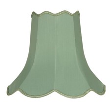 Single Scallop Faux Silk Fabric Lampshade Table or Ceiling Lamp Shade 5 Colours 