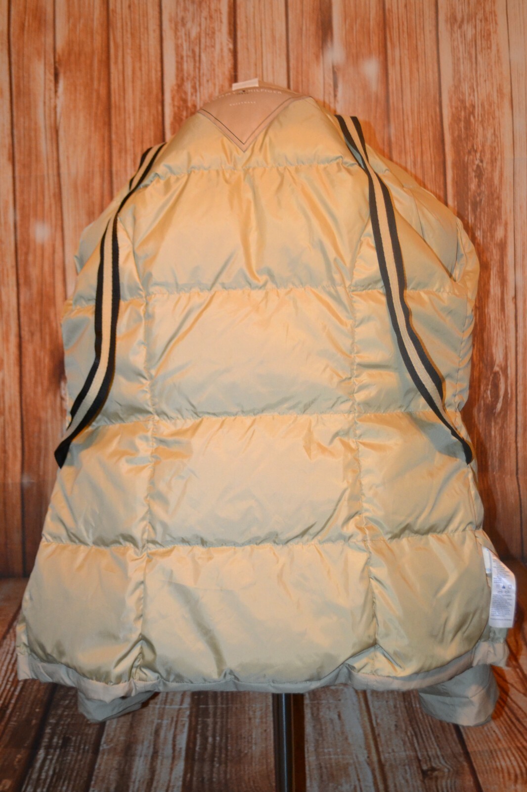 Tommy Hilfiger Women's Outerwear Beige Puff Down Waist Belt Winter Coat Sz S thumbnail 7