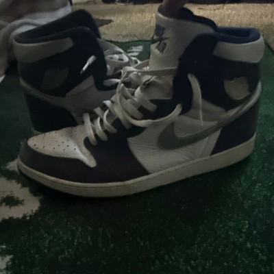 Jordan Air Jordan 1 Men s High Top Colorblock Black White Gray Lace-Up