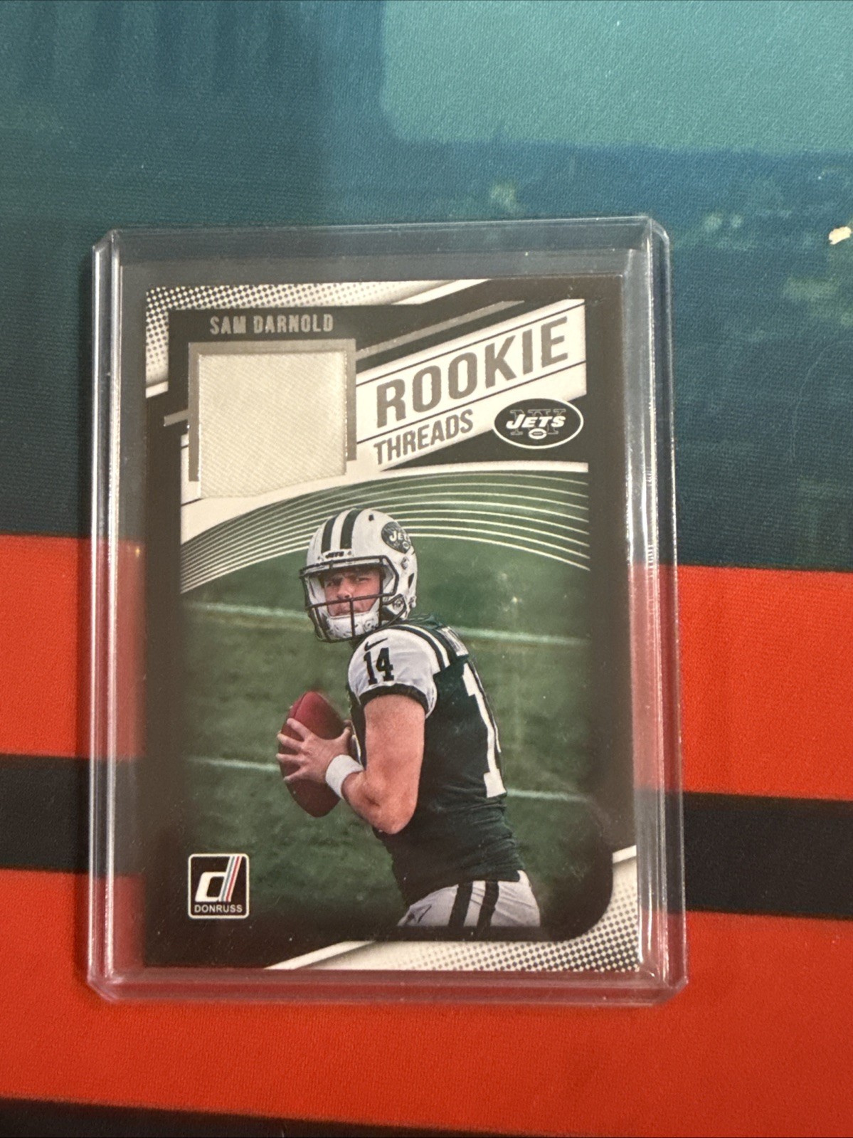 2018 Donruss Rookie Threads #1 Sam Darnold Jersey Seattle Seahawks RC