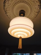 Antike Milchglas Lampe,30 er, 40er Jahre, Deckenleuchter