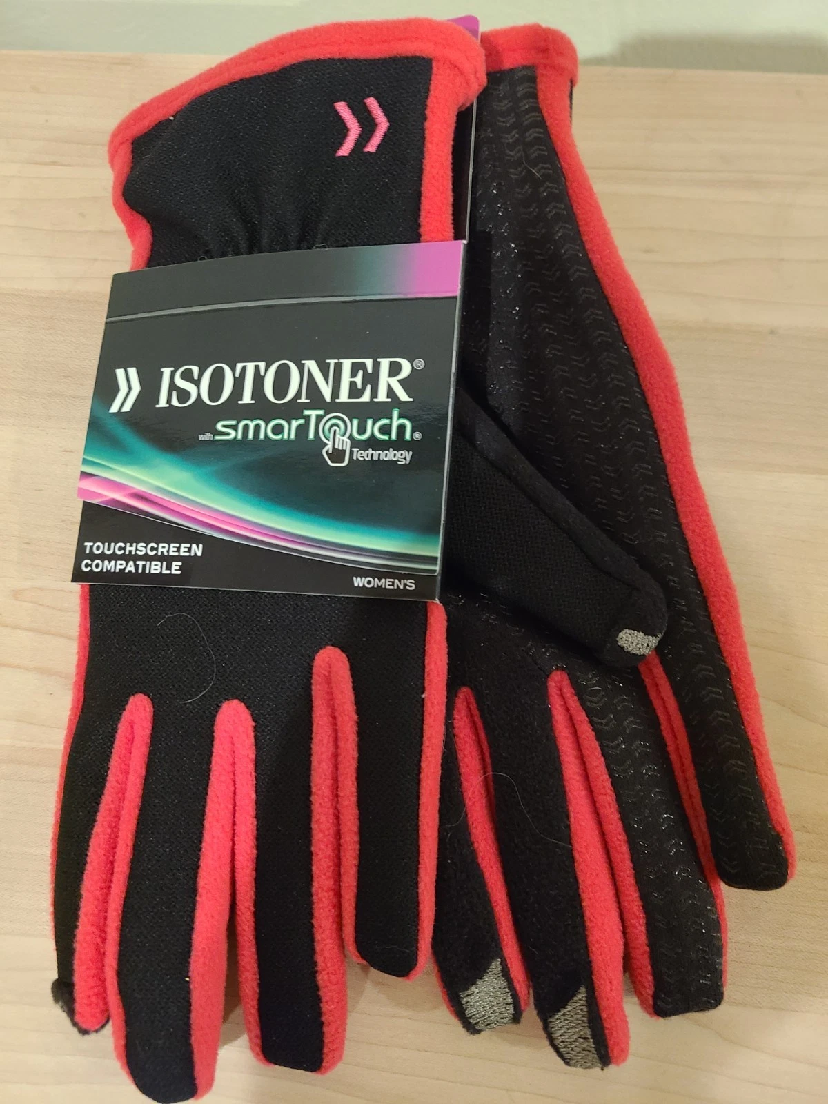 Isotoner Smart Touch Deep Azelea Med/Large Womens Gloves