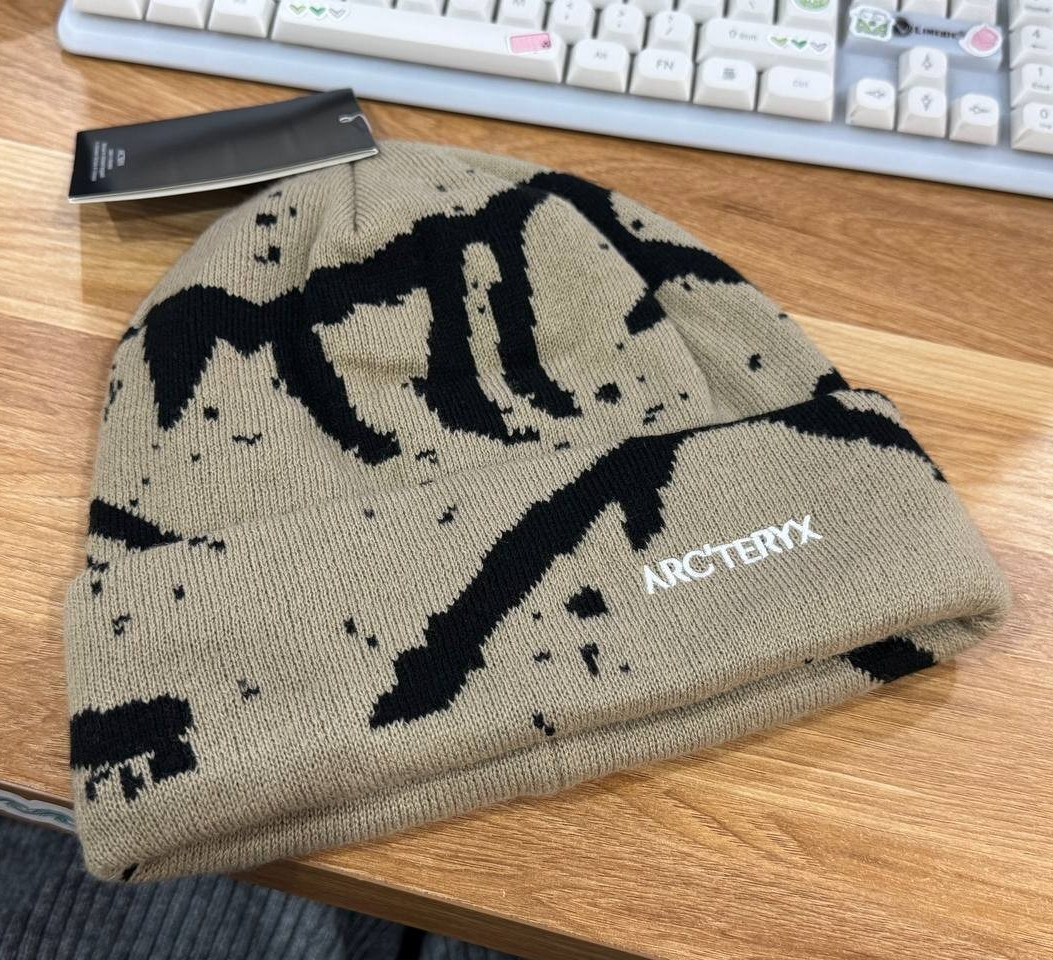 Arc'teryx Bird Head Toque Beanie Hat Beige Wool Winter Ski Hat Unisex Gift NWT