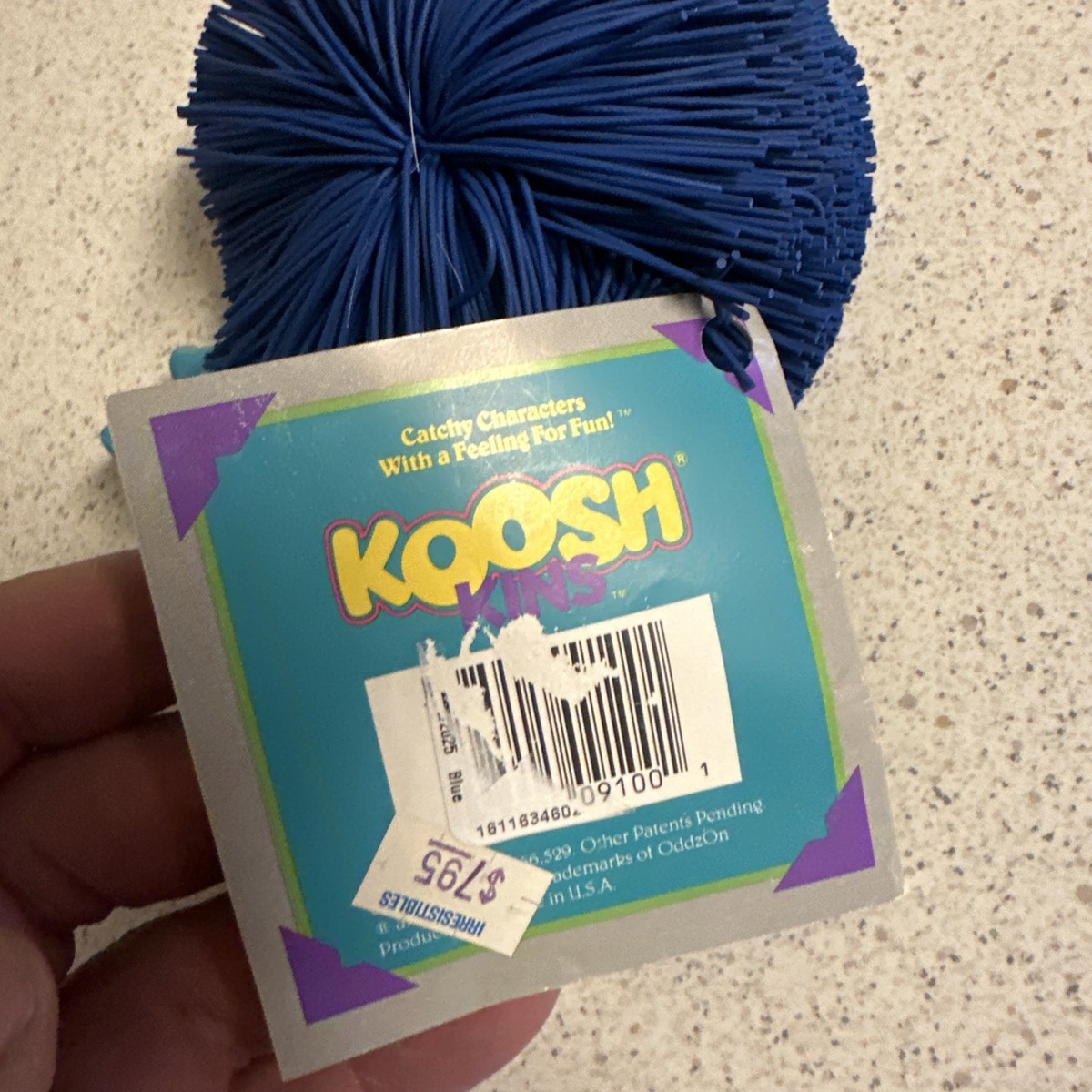 Vintage Koosh Kins Blue TK Ball With Tags Sunglasses Thumbs