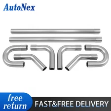 2 INCH Custom Exhaust Tubing Mandrel Bend Pipe Straight U-Bend 90° Kit 8PCS