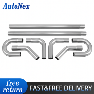 #ad 2 INCH Custom Exhaust Tubing Mandrel Bend Pipe Straight U Bend 90° Kit 8PCS $69.99