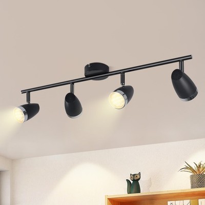 LED Deckenstrahler 4 Flammig Modern Deckenleuchte 350°Schwenkbar 16W Deckenlampe
