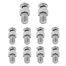 10PCS Durable BNC Male to F-Type Female Coaxial Adapter for CCTV Camera DVR
