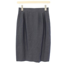 GIVENCHY Navy Wool Blend Knee-Length Skirt Size 40 A Condition